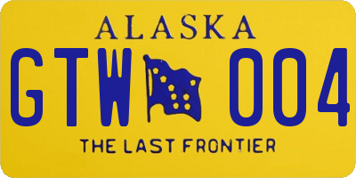 AK license plate GTW004