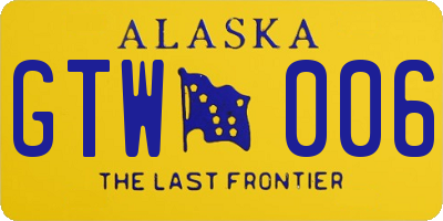 AK license plate GTW006