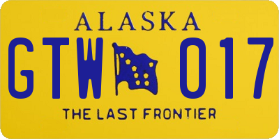 AK license plate GTW017