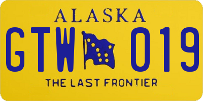 AK license plate GTW019