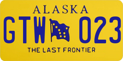 AK license plate GTW023