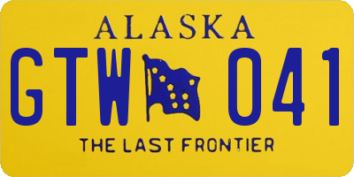 AK license plate GTW041