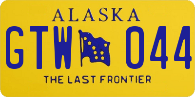 AK license plate GTW044