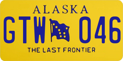 AK license plate GTW046