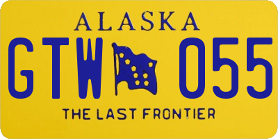 AK license plate GTW055