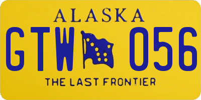 AK license plate GTW056