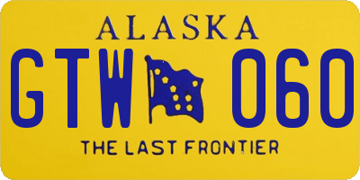 AK license plate GTW060