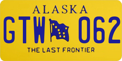 AK license plate GTW062