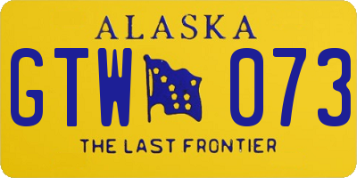 AK license plate GTW073