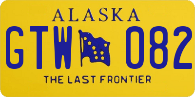 AK license plate GTW082