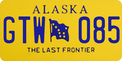 AK license plate GTW085