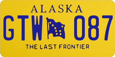 AK license plate GTW087