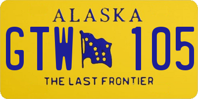 AK license plate GTW105