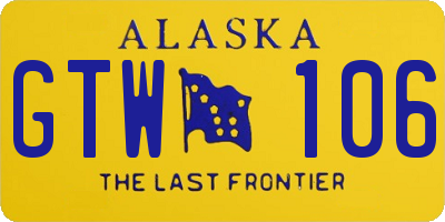 AK license plate GTW106