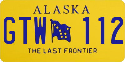 AK license plate GTW112