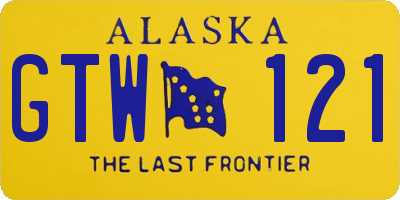 AK license plate GTW121