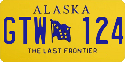 AK license plate GTW124