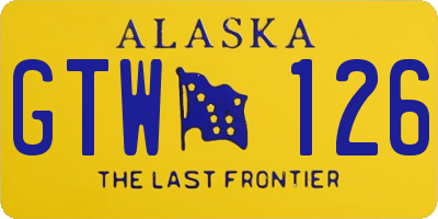 AK license plate GTW126