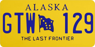 AK license plate GTW129