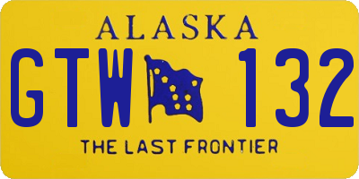 AK license plate GTW132