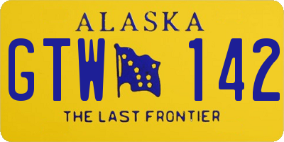 AK license plate GTW142