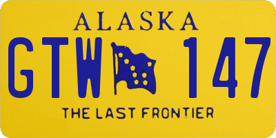 AK license plate GTW147