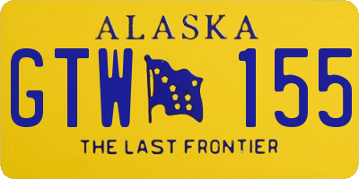 AK license plate GTW155