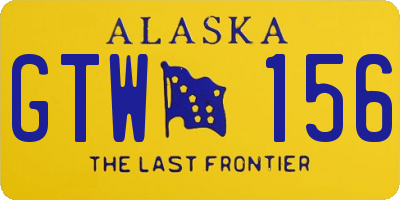 AK license plate GTW156