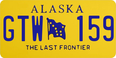 AK license plate GTW159