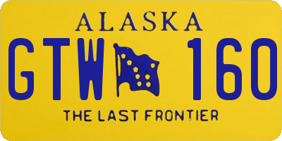 AK license plate GTW160