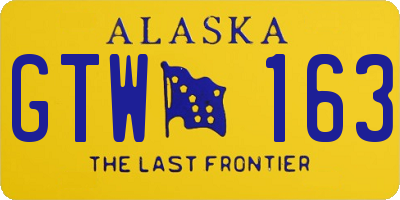 AK license plate GTW163