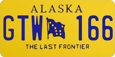 AK license plate GTW166