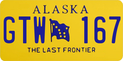 AK license plate GTW167