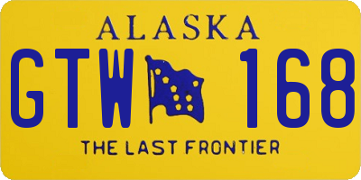 AK license plate GTW168