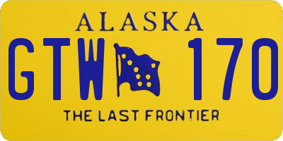 AK license plate GTW170