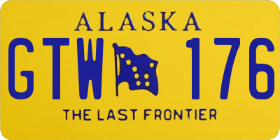 AK license plate GTW176