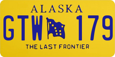 AK license plate GTW179