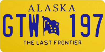 AK license plate GTW197