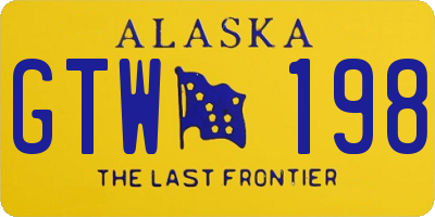 AK license plate GTW198