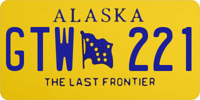 AK license plate GTW221