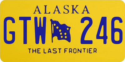 AK license plate GTW246