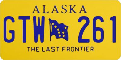 AK license plate GTW261