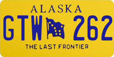AK license plate GTW262