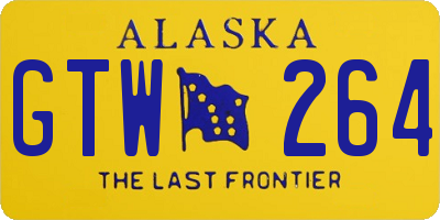 AK license plate GTW264