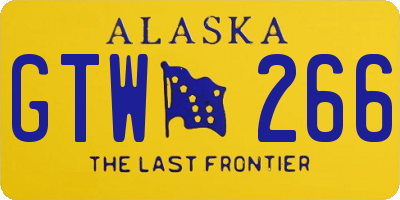 AK license plate GTW266