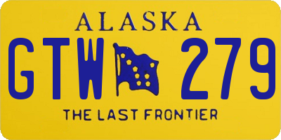 AK license plate GTW279