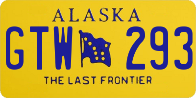 AK license plate GTW293