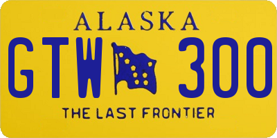 AK license plate GTW300