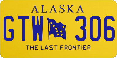 AK license plate GTW306