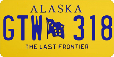 AK license plate GTW318